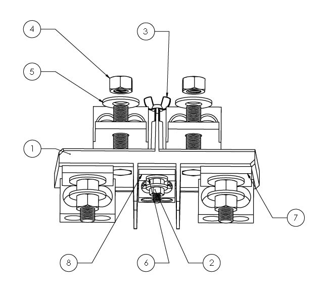 PowerPort Ring Connect Base Assembly 3 Phase - HyPower Power Pedestals
